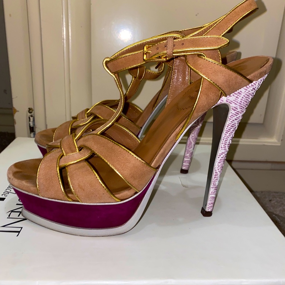 YSL Tribute 105 Slingbacks size 38.5-Breathtaking!